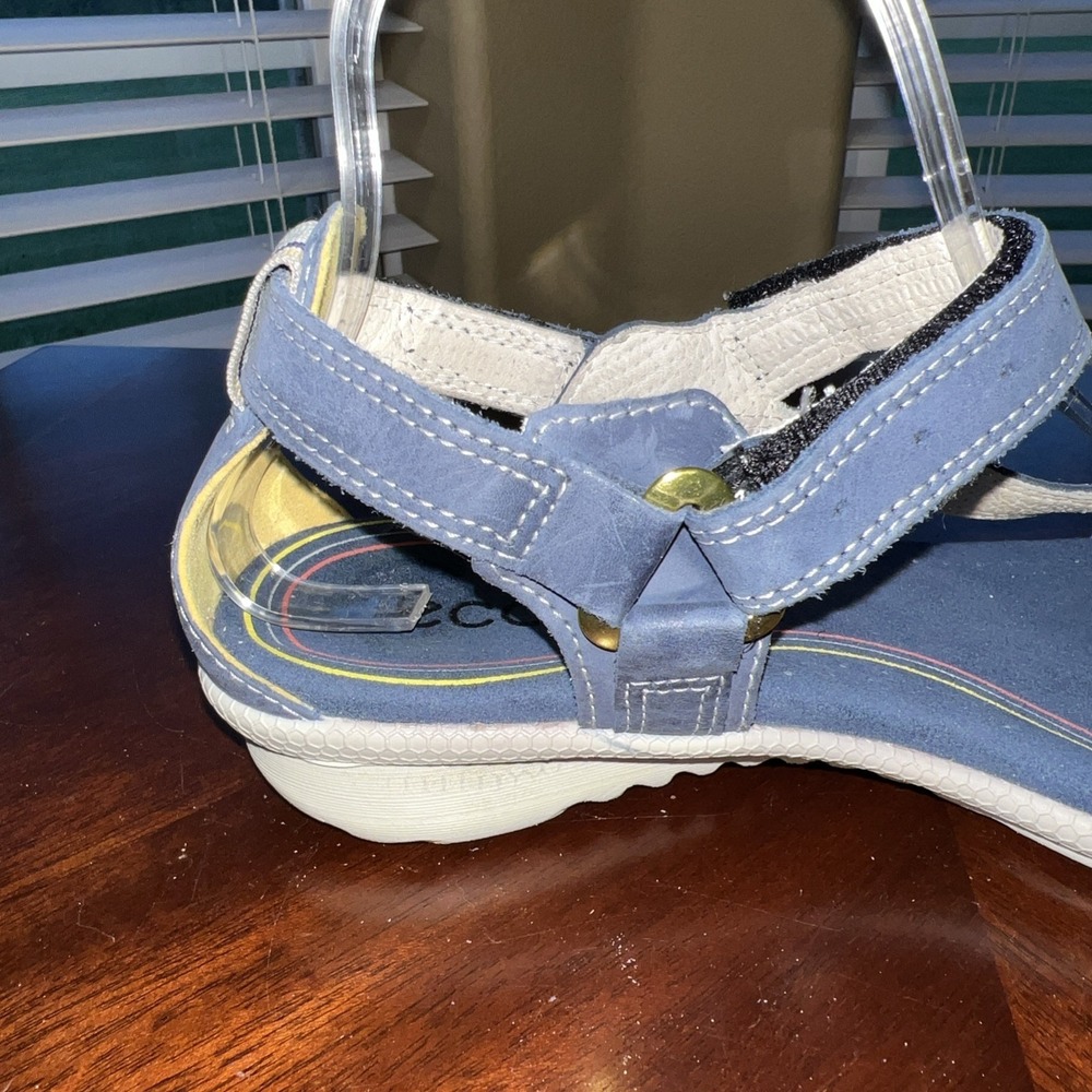 ECCO Hill Move Blue Sandals Women Sz 40 (US 9 to 9.5) Comfort Athleisure Cruise - Picture 11 of 15